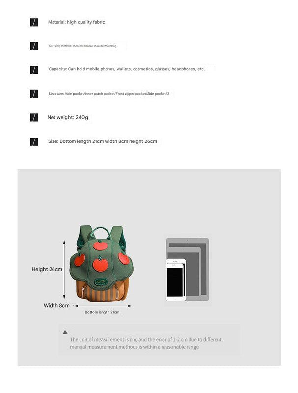 White Baby Travel Cartoon Light Travel Bag - Cute 21x8x26cm Light Bag 240g Suitable for Daily Use - Image 2
