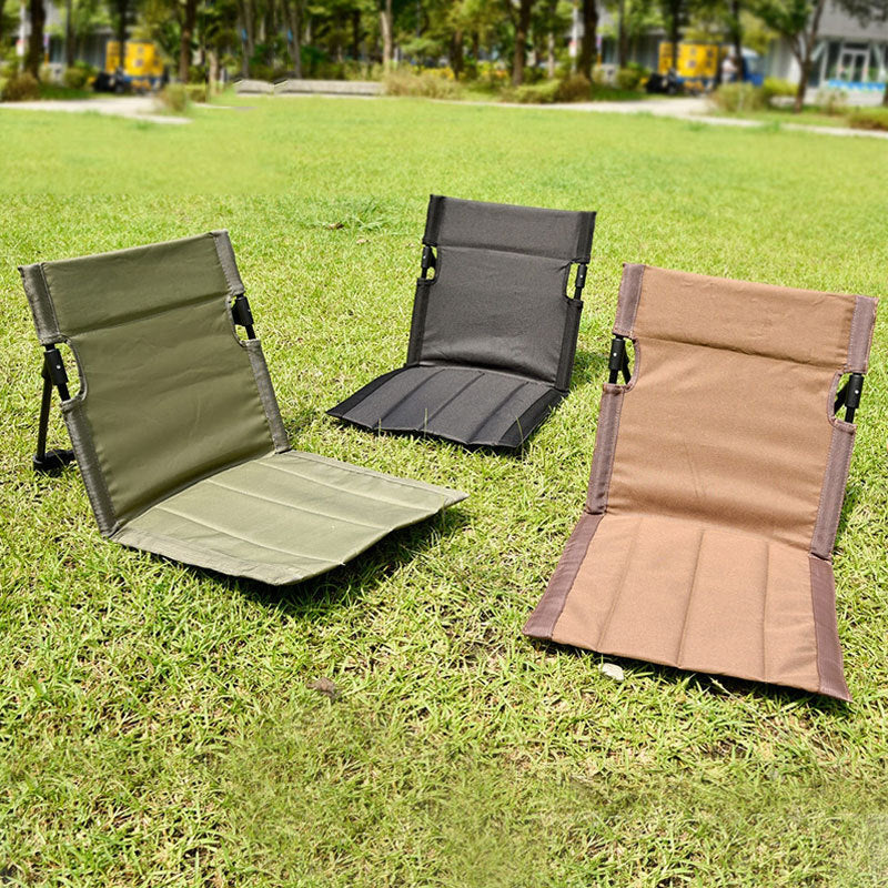 Portable Folding Beach Chair - Reclining Outdoor Seat 68x39.5x40.5cm with Carry Bag in green - Image 4