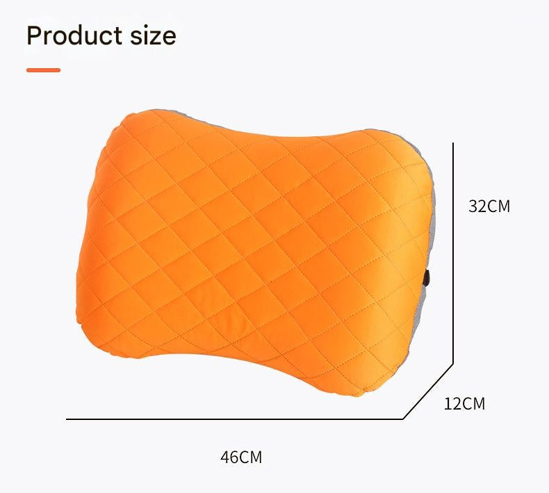 Inflatable Camping Pillow - Lightweight 46x32x12cm Travel Pillow 180g in black - Image 5