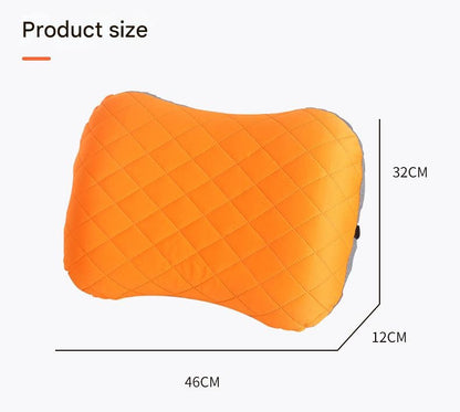 Inflatable Camping Pillow - Lightweight 46x32x12cm Travel Pillow 180g in Green - Image 5