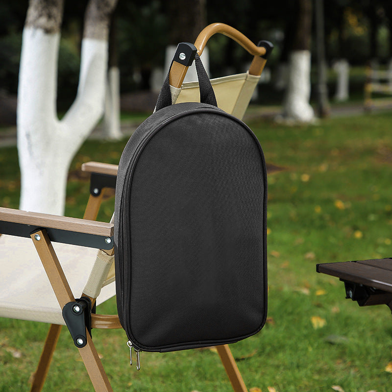 Portable Kitchen Utensil Storage Bag - Lightweight Organizer for Camping and Outdoor Cooking, Black - Image 3