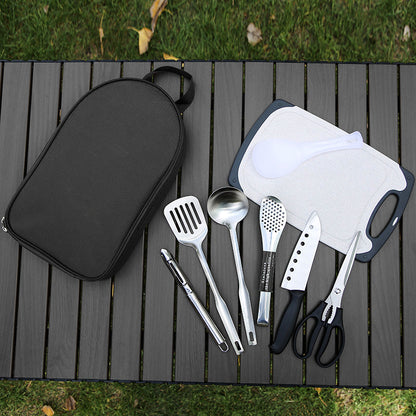 Portable Kitchen Utensil Storage Bag - Lightweight Organizer for Camping and Outdoor Cooking,Blue - Image 2