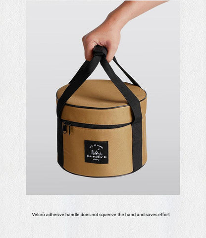 Portable Outdoor Kitchen Utensil Organizer,Waterproof Camping Cookware Storage Bag, Smoke Gray-Size M - Image 7