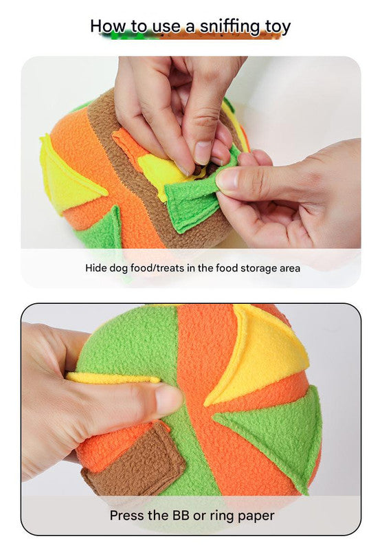 Interactive Dog Snuffle Ball Toy - Puzzle Treat Dispenser with Squeaker, green - Image 4