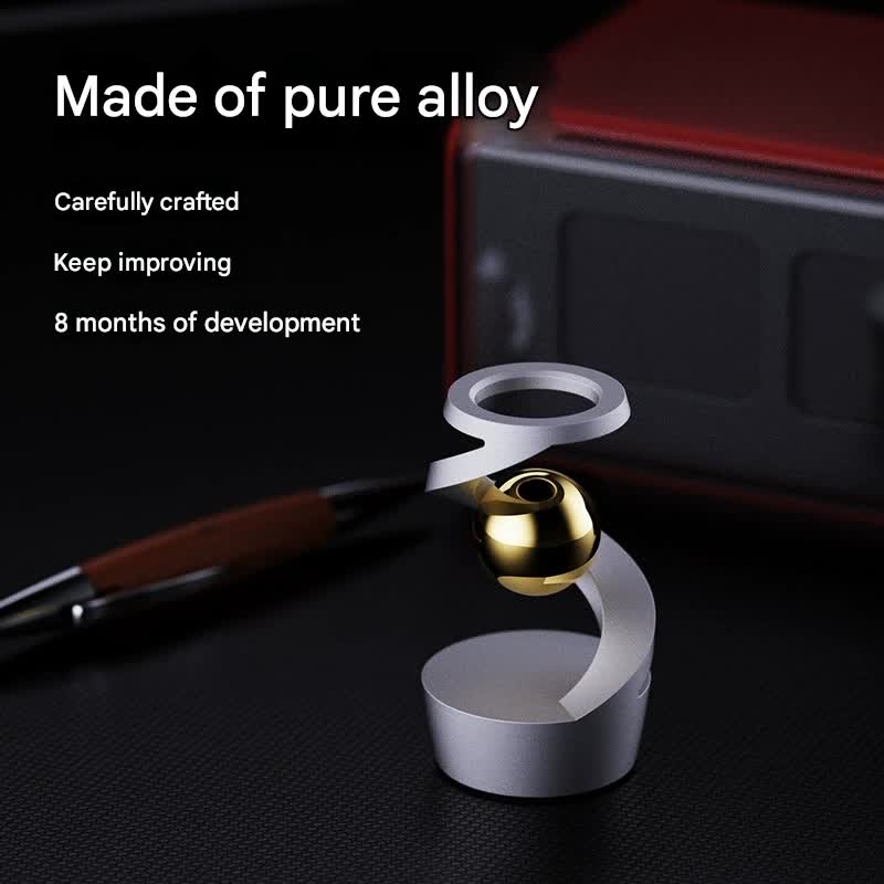 Desktop Levitating Gyro,Magnetic Floating Desk Toy for Stress Relief, Elegant Design-silver - Image 3