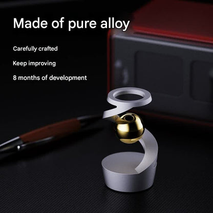 Desktop Levitating Gyro,Magnetic Floating Desk Toy for Stress Relief, Elegant Design-silver - Image 3