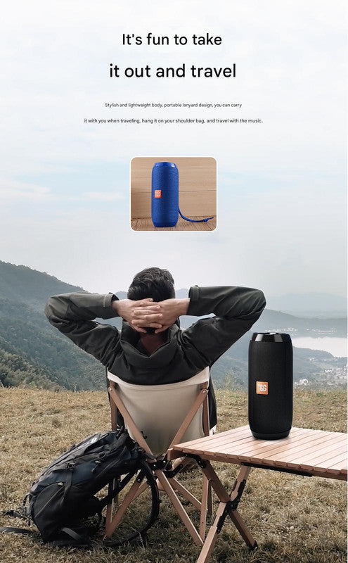 Red Portable Bluetooth Speaker - HiFi 360 Degree Audio Wireless Mini Speaker, Support Hands-free Calling - Image 7