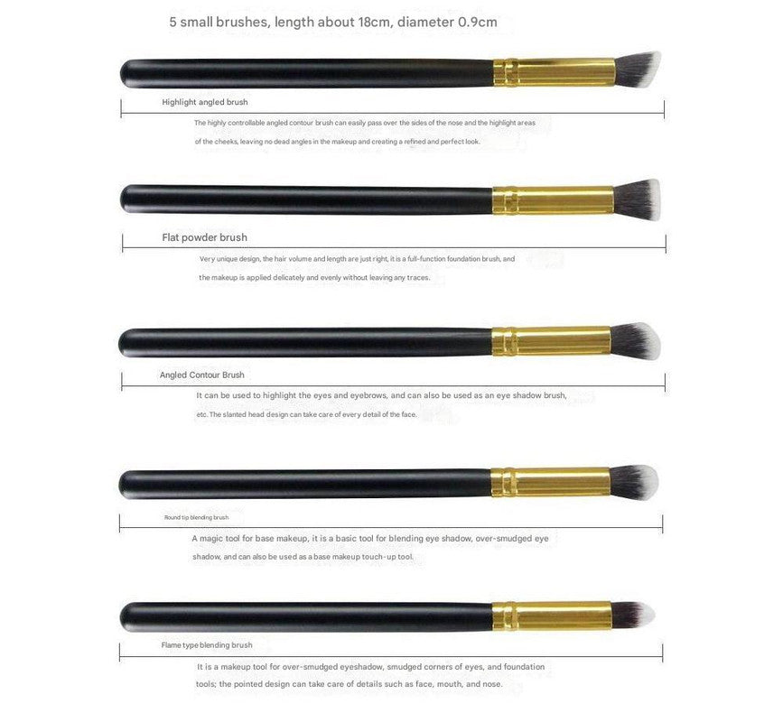 10-Piece White silver Makeup Brush Set - Large and Small Brushes for Professional Beauty Application - Image 3