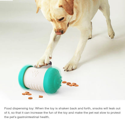 Pet Tumbler Treat Dispenser Ball,Interactive Feeding Toy for Dogs and Cats(Pink and white) - Image 4