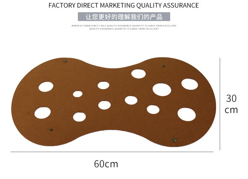 DIY Felt Cat Tunnel - Foldable Egg Roll-Shaped Pet Toy with Multiple Holes(Brown + Green) - Image 5