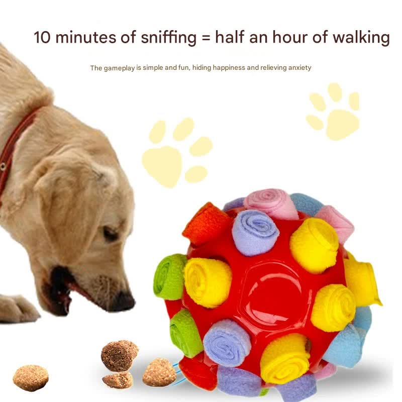 Rubber Snuffle Ball for Pets,Interactive Hollow Treat-Hiding Toy for Dogs and Cats(red) - Image 2