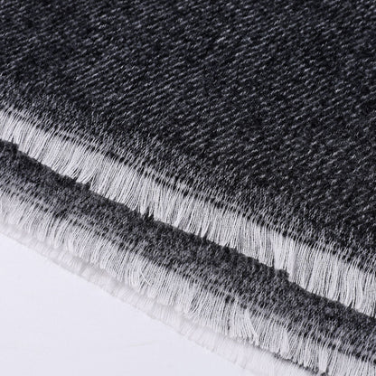 Solid Knit Poncho Shawl,Warm Fall/Winter Cape with Slit and Crossbar Design(Light gray) - Image 4
