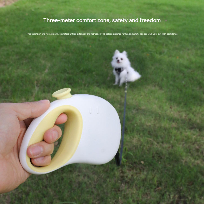 Retractable Dog Leash - Reflective Pet Lead with 3m Extension, One-Button Control(Gray) - Image 2