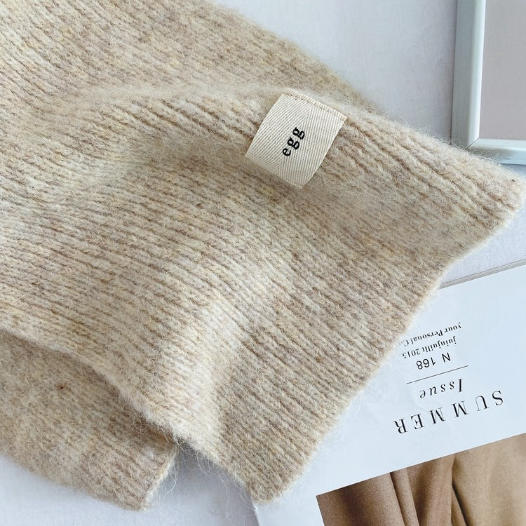 Beige Cozy Knit Scarf - Soft Wool-Blend Winter Neck Wrap, Warm and Stylish - Image 5