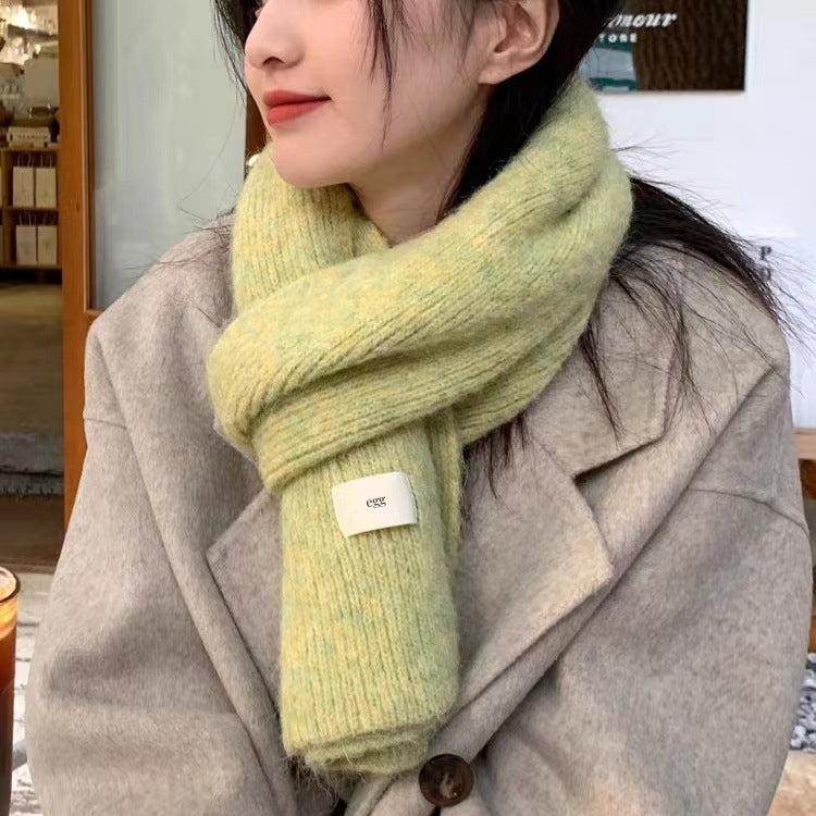 Brown Cozy Knit Scarf - Soft Wool-Blend Winter Neck Wrap, Warm and Stylish - Image 3