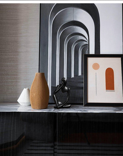 Nordic Abstract Resin Figurine - Modern Minimalist Home Decor Sculpture(Gold) - Image 4