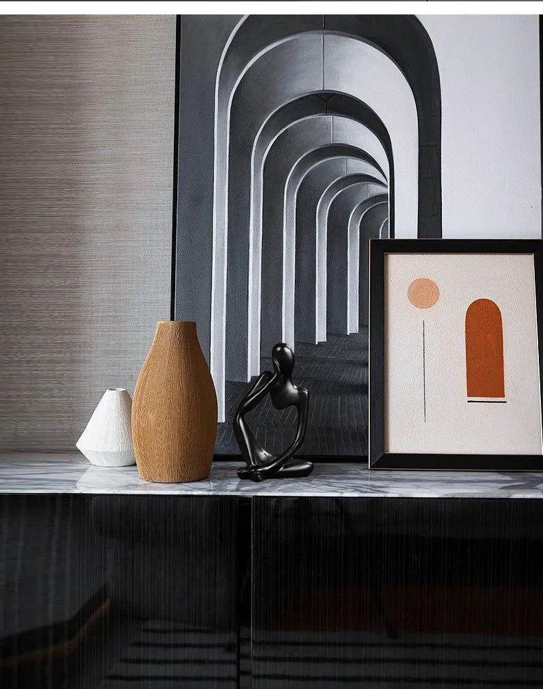 Nordic Abstract Resin Figurine - Modern Minimalist Home Decor Sculpture(Gold) - Image 4