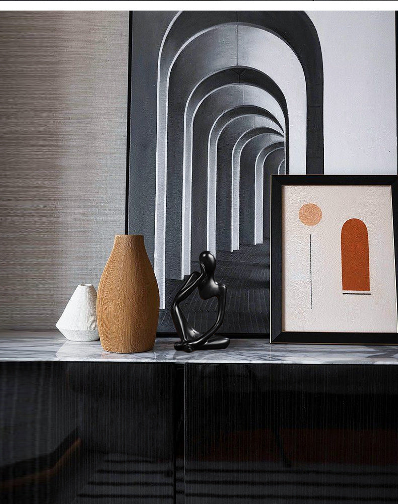 Nordic Abstract Resin Figurine - Modern Minimalist Home Decor Sculpture(White) - Image 4