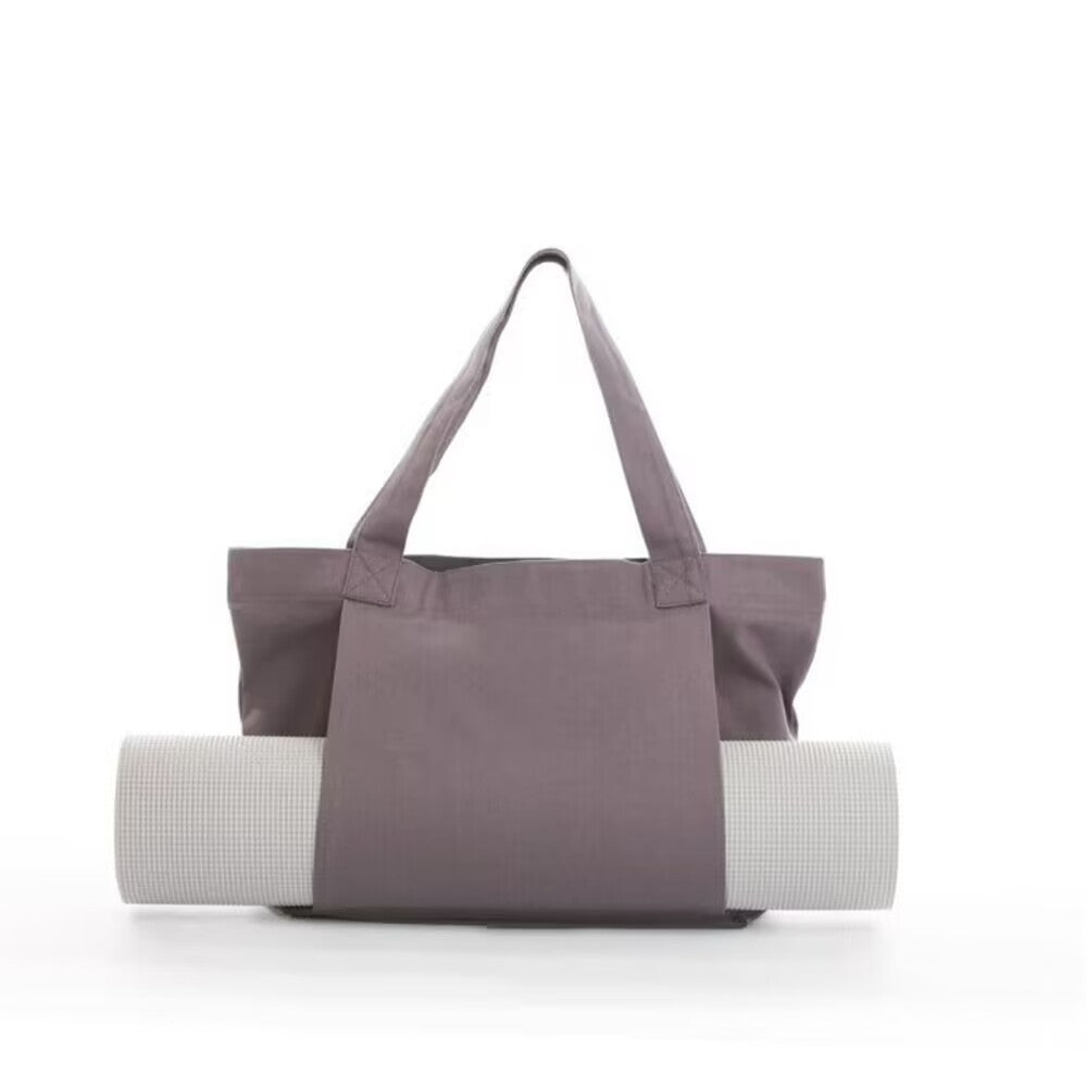 Yoga Mat Tote Bag - Durable Canvas Shoulder Bag for Outdoor Workouts & Travel(Grey)