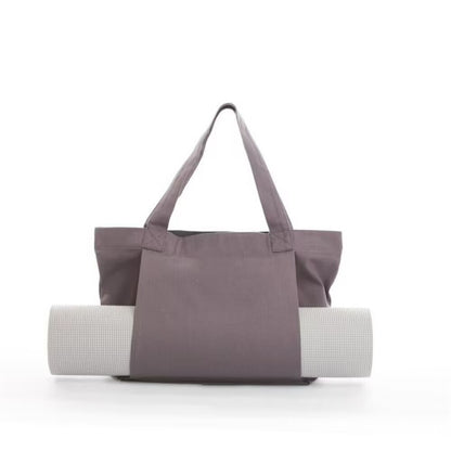 Yoga Mat Tote Bag - Durable Canvas Shoulder Bag for Outdoor Workouts & Travel(Grey)