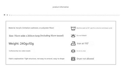 2pc Luxe Soft Imitation Cashmere Scarf - Warm Solid Tone Shawl with Elegant Fringe(Red Bean Paste Powder) - Image 5