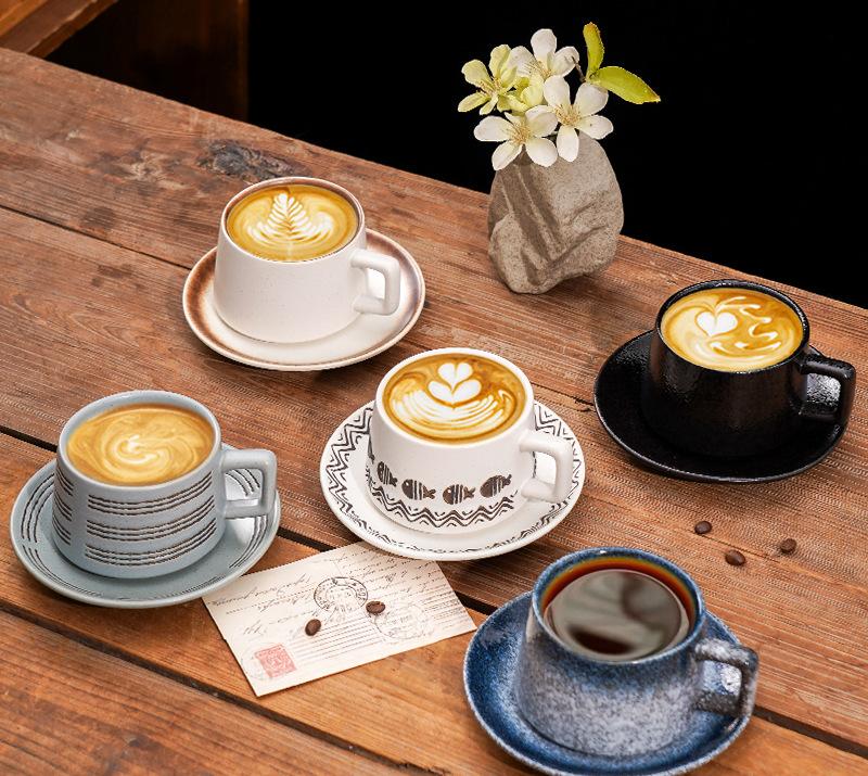 Vintage Ceramic Coffee Cup and Saucer Set - Elegant Afternoon Tea Set(Daisy Blue) - Image 2