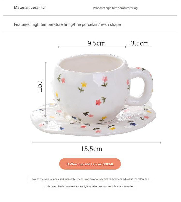 Hand-Painted Ceramic Coffee Cup and Saucer Set - Vintage Afternoon Tea(Swallow) - Image 6
