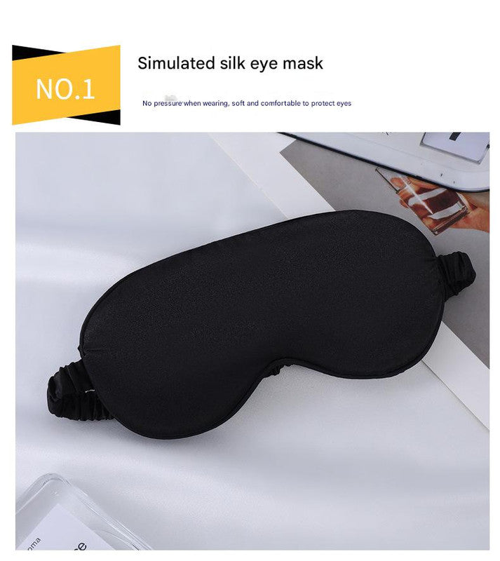 Luxury Satin Sleep Mask Gift Set,4-Piece with Pillowcase and Hair Accessories(Violet) - Image 2