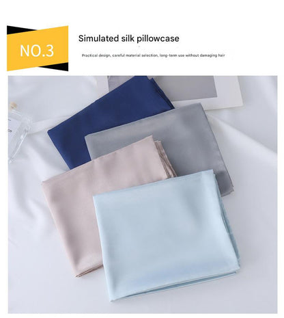 Luxury Satin Sleep Mask Gift Set,4-Piece with Pillowcase and Hair Accessories(Violet) - Image 4