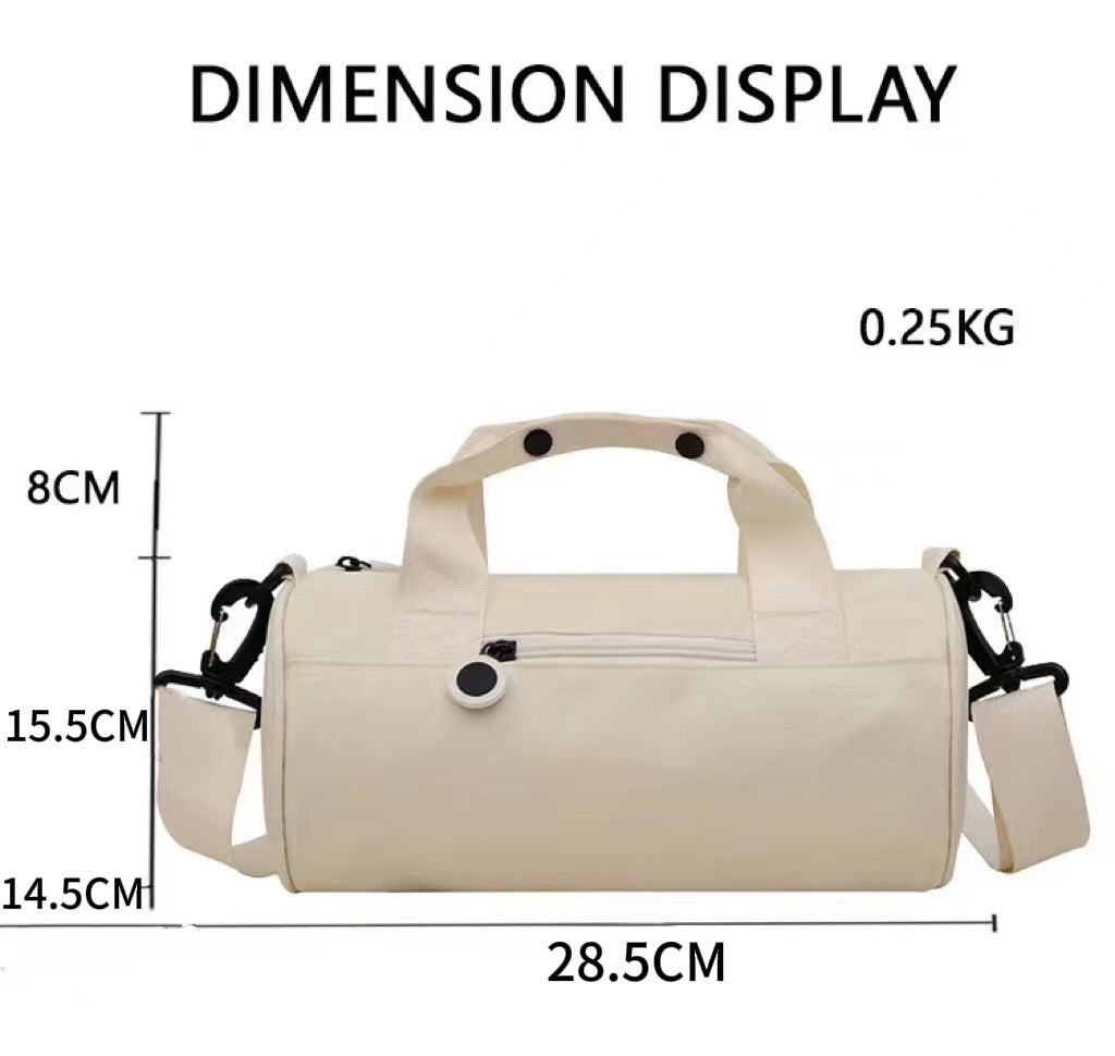 Waterproof Oxford Cylindrical Travel Bag - Large Capacity Handbag with Shoulder Strap(Orange) - Image 6
