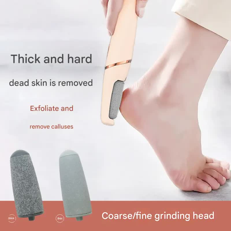 Rechargeable Electric Foot File - Waterproof Callus Remover with Interchangeable Heads(pink) - Image 3