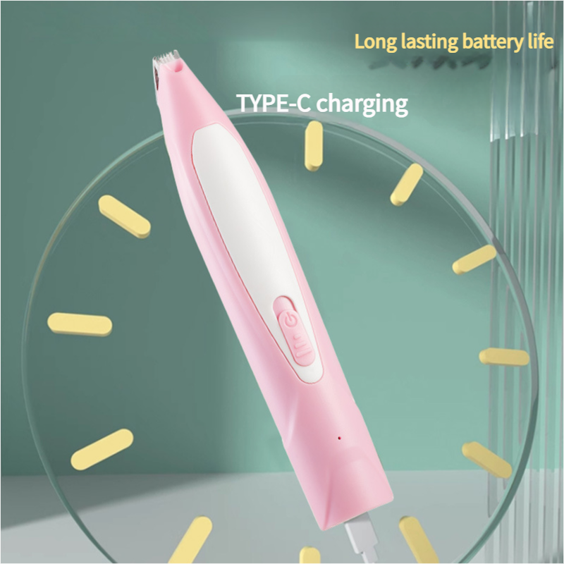 Electric Pet Hair Clipper with Type-C Charging, LED Light, and Grooming Accessories(Purple) - Image 3