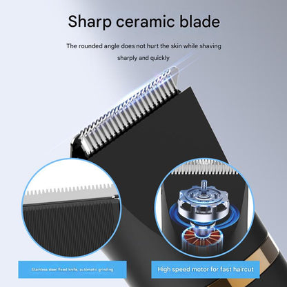 3-in-1 Men's Electric Body Groomer & Hair Clipper Kit - Waterproof, USB-C Rechargeable with Charging Dock(black) - Image 4