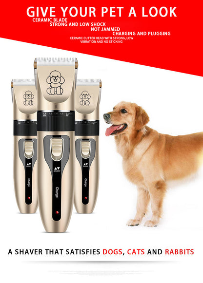 Professional Pet Grooming Hair Clipper Kit - Rechargeable, Low Noise, with Ceramic Blades & 5-Speed Adjustment(White) - Image 4