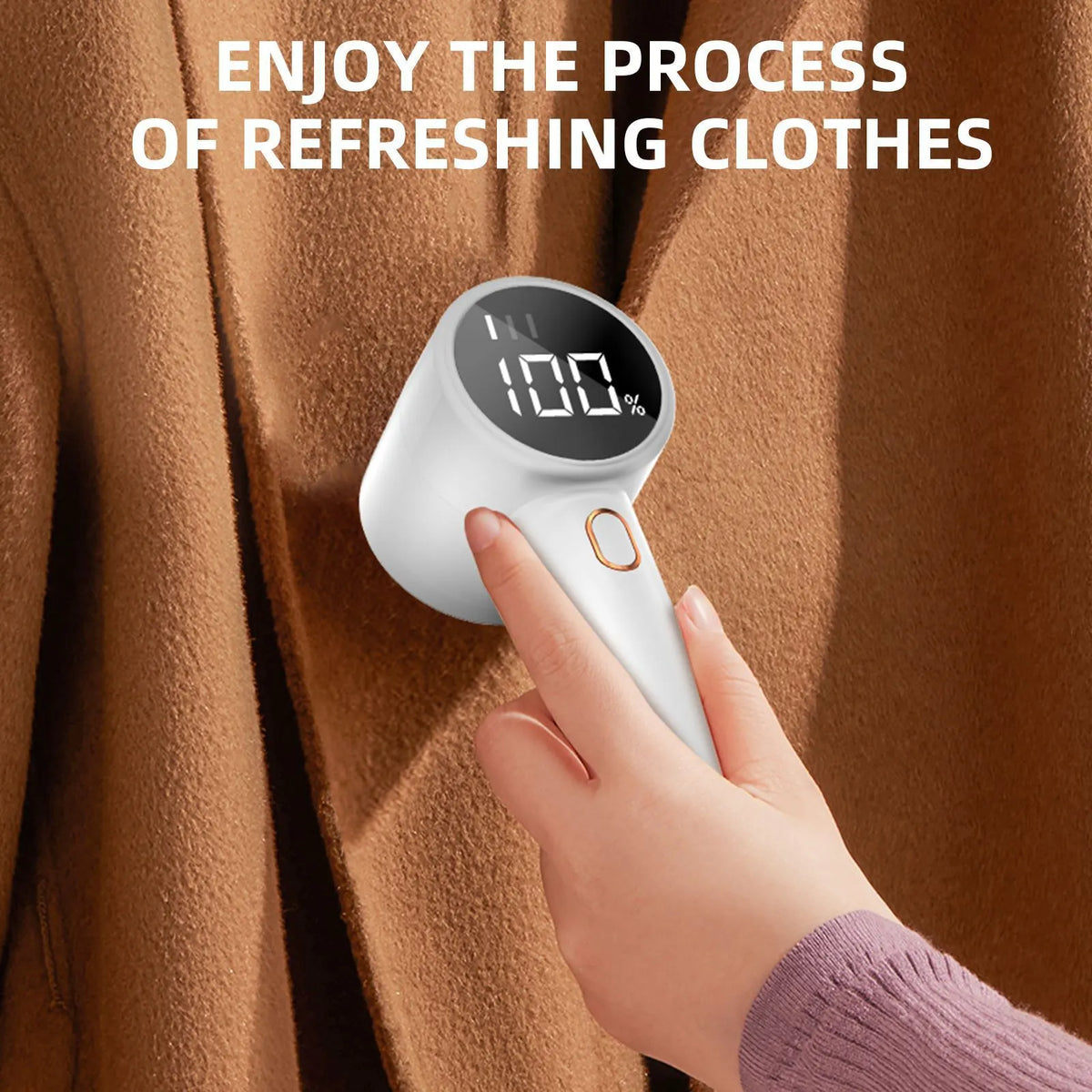 Rechargeable Electric Lint Remover with LED Display - 3 Speed Levels, USB-C Charging, 2600mAh Battery(white) - Image 2