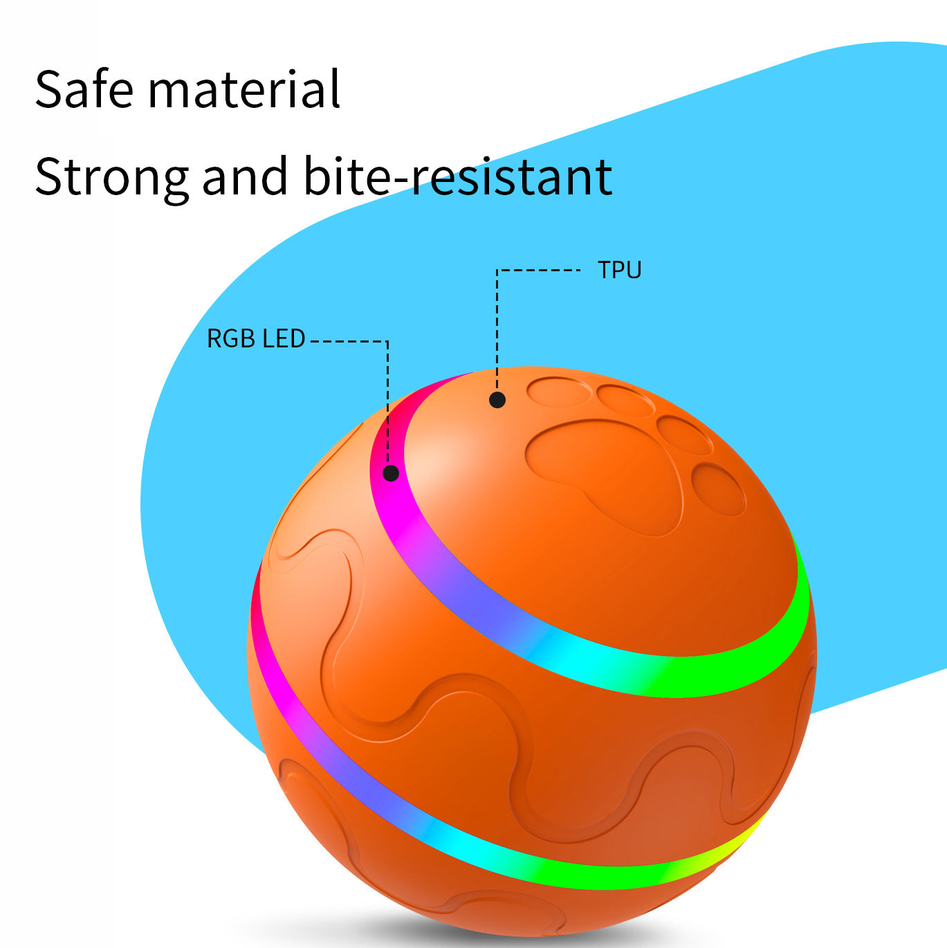 Interactive Auto Pet Toy Ball with Remote Control - USB Rechargeable, LED Lights, Sturdy & Waterproof(pink) - Image 5