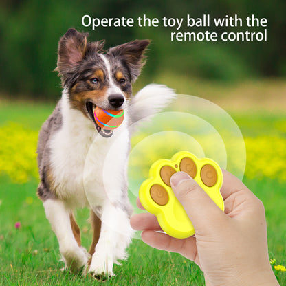 Interactive Auto Pet Toy Ball with Remote Control - USB Rechargeable, LED Lights, Sturdy & Waterproof(yellow) - Image 8