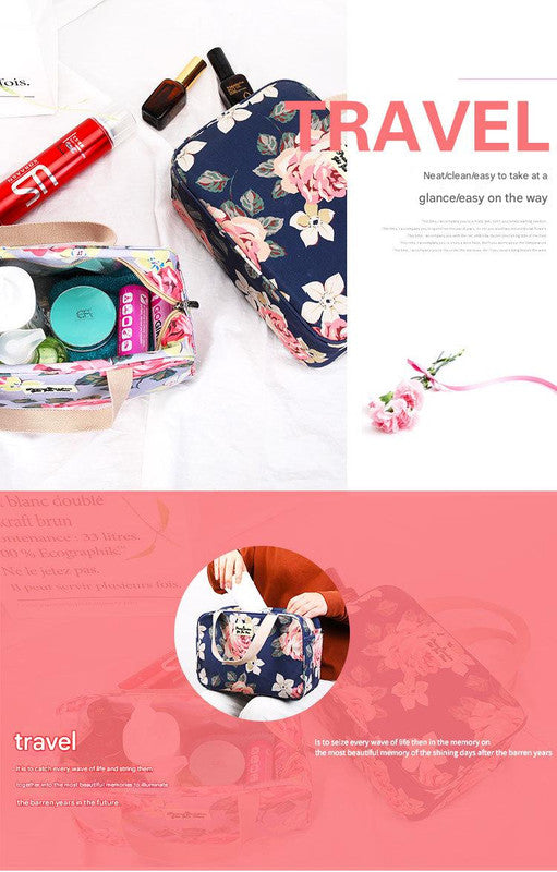 Versatile Portable Handled Bag - Durable Waterproof Fabric, Ideal for Toiletries, Lunch & Travel(Leaves) - Image 5