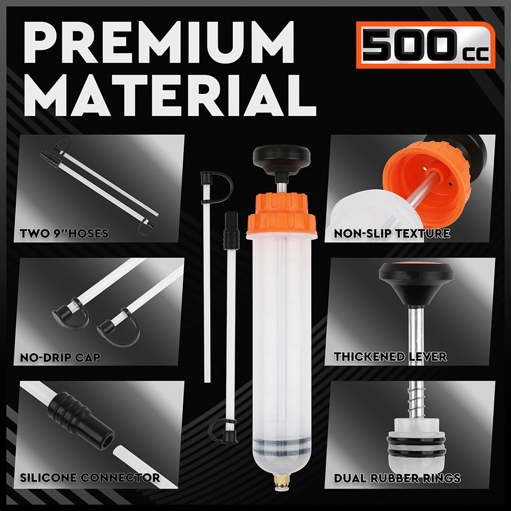 500cc Fluid Extraction & Fill Pump Syringe - Durable Manual Pump for Automotive & Marine Fluids - Image 5