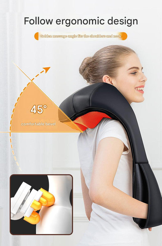 Deep Kneading Shiatsu Neck & Shoulder Massager with Heat - USB Rechargeable Ergonomic Design(Beige) - Image 2