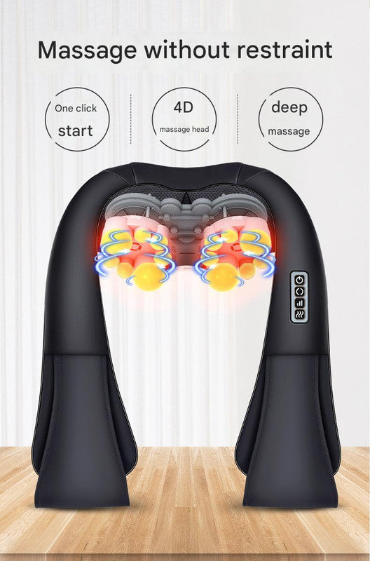 Deep Kneading Shiatsu Neck & Shoulder Massager with Heat - USB Rechargeable Ergonomic Design(Gray and black) - Image 3