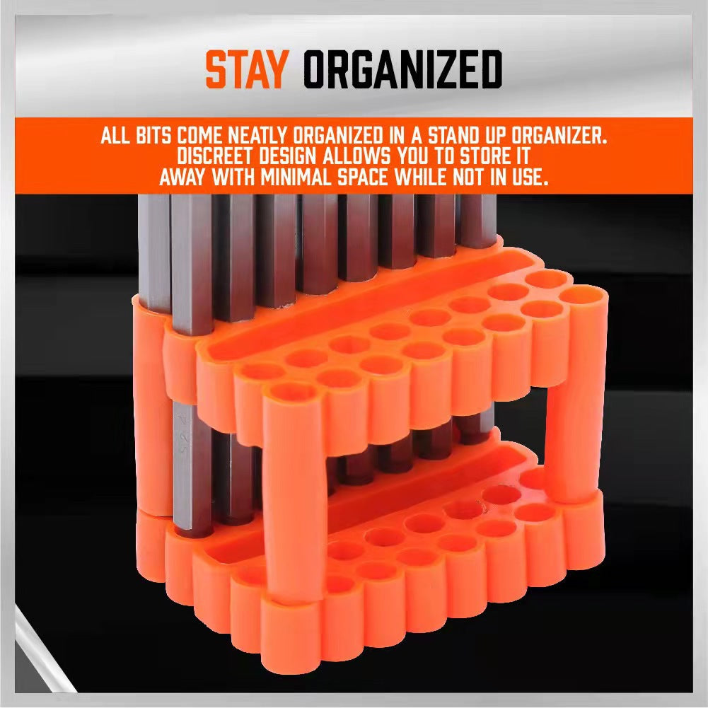 32-Piece Extra Long Screwdriver Bit Set - 150mm S2 Steel Bits with Organizer Stand - Image 3