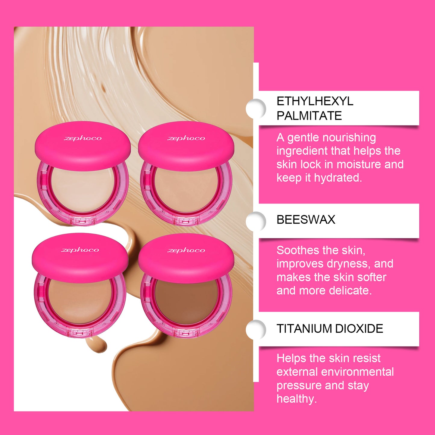 Moisturizing Balm Foundation - Lightweight Texture, Long-Lasting Natural Coverage(Ivory color) - Image 3