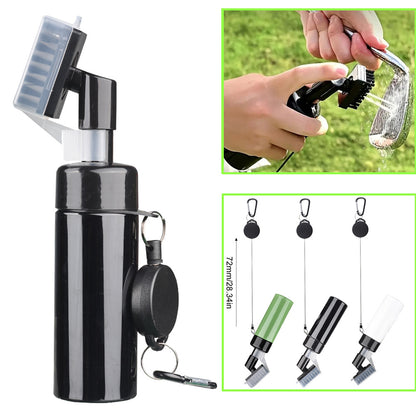 Portable Golf Club Groove Cleaner Brush with Water Spray Bottle & Retractable Keychain(green) - Image 2