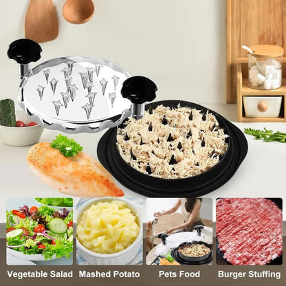 Upgraded Meat Shredder Tool - Rotating Chicken & Pork Puller with Anti-Slip Base & Ergonomic Grips(red) - Image 9