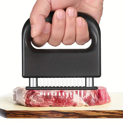 Professional Meat Tenderizer Tool - 48 Stainless Steel Blades with Safety Lock & Ergonomic Handle - Image 4