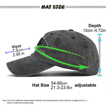 Vintage New York Est. 1625" Washed Cotton Baseball Cap - Adjustable & Unisex(black)" - Image 2