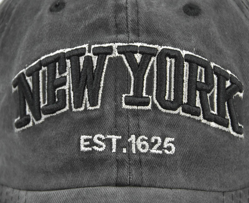 Vintage New York Est. 1625" Washed Cotton Baseball Cap - Adjustable & Unisex(Wine red)" - Image 5