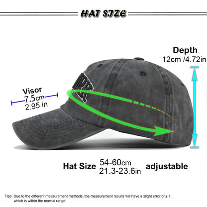 Vintage New York Est. 1625" Washed Cotton Baseball Cap - Adjustable & Unisex(Navy blue)" - Image 2