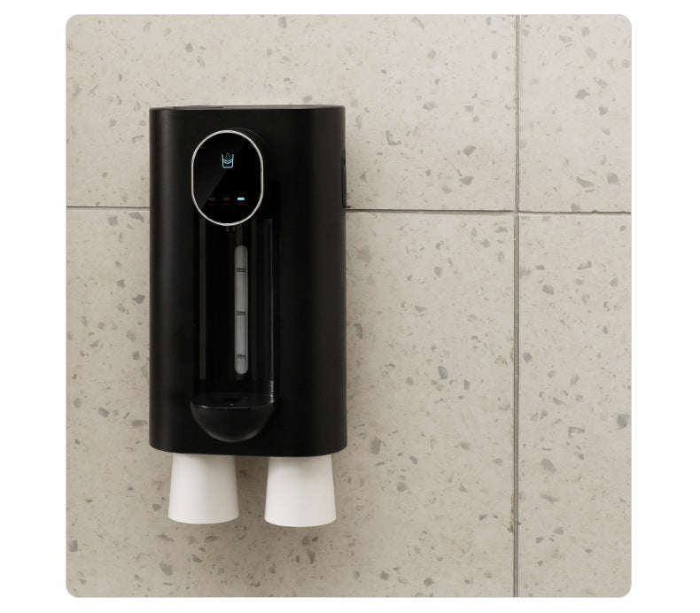 Smart Automatic Mouthwash Dispenser - Wall-Mounted, 3 Adjustable Levels, LED Display & Magnetic Cups(white) - Image 6